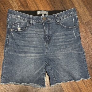 Wit & Wisdom Distressed Blue Jean Shorts